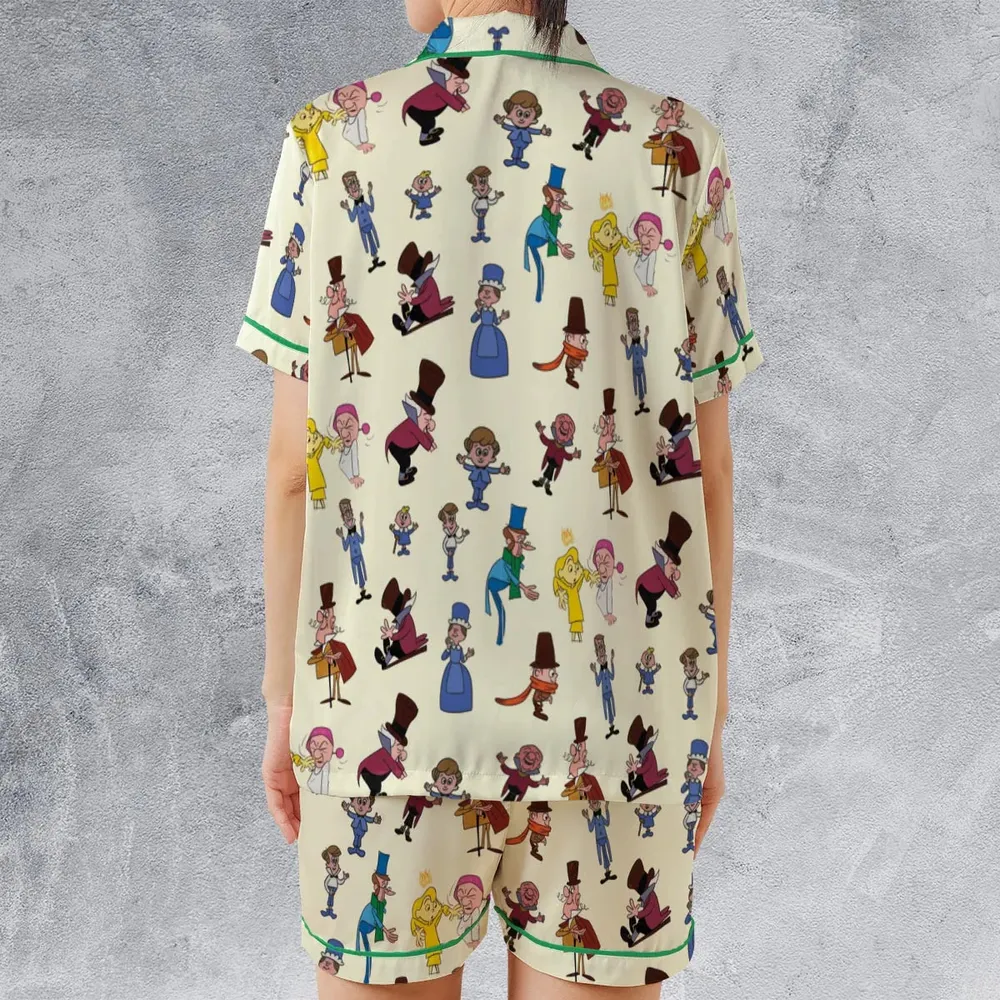 Mister Magoo's Christmas Satin Short-Sleeve Pajamas Set - 2