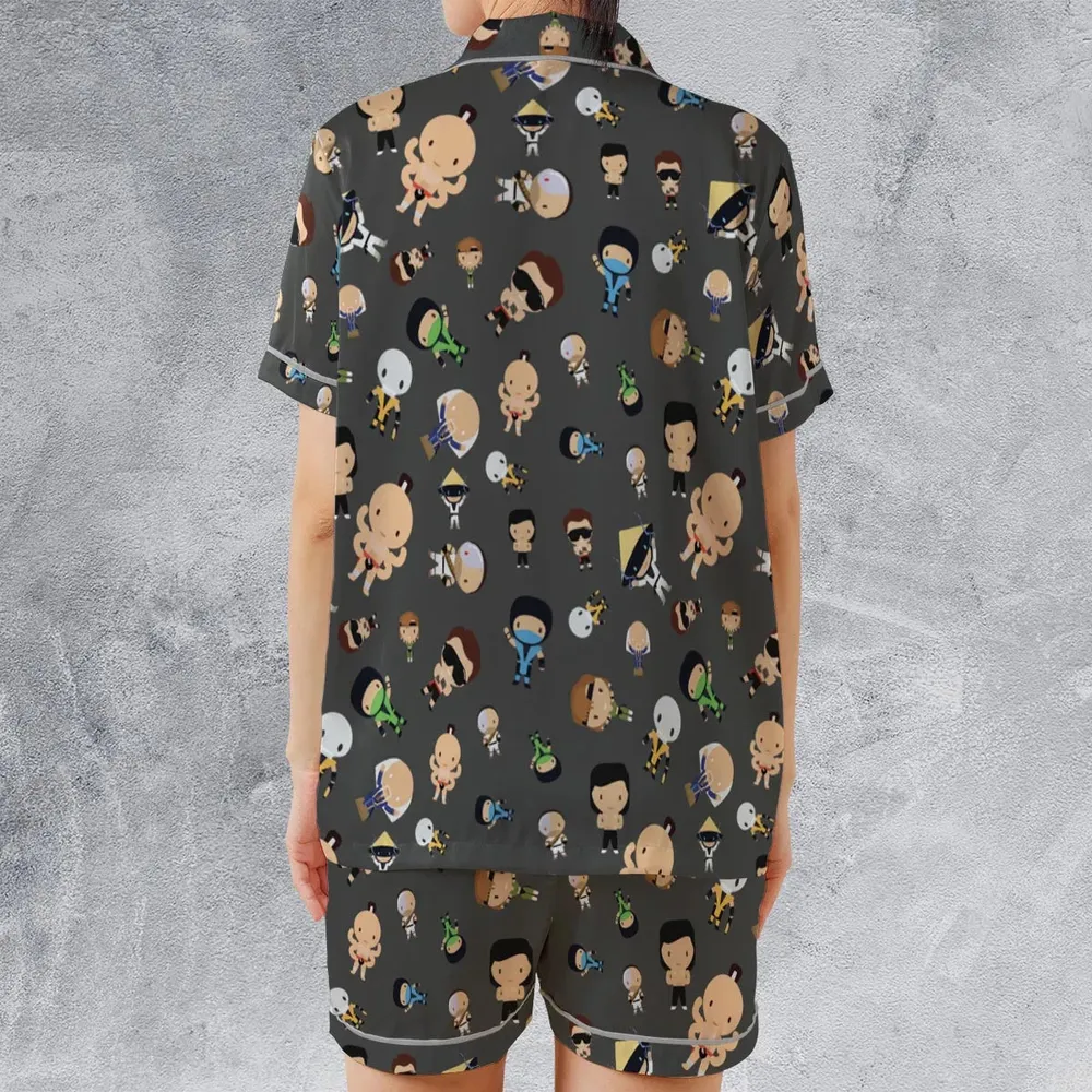 Finish Him Mortal Kombat Satin Short-Sleeve Pajamas Set - 2