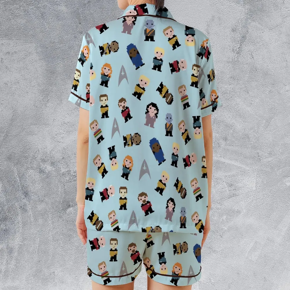 Star Pixel Star Trek Satin Short-Sleeve Pajamas Set - 2