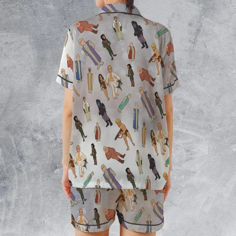 Planet of Apes Characters Satin Short-Sleeve Pajamas Set - 2