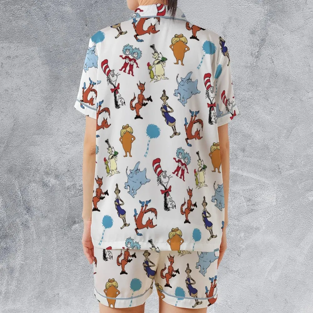 Seuss Swag Dr. Seuss Satin Short-Sleeve Pajamas Set - 2