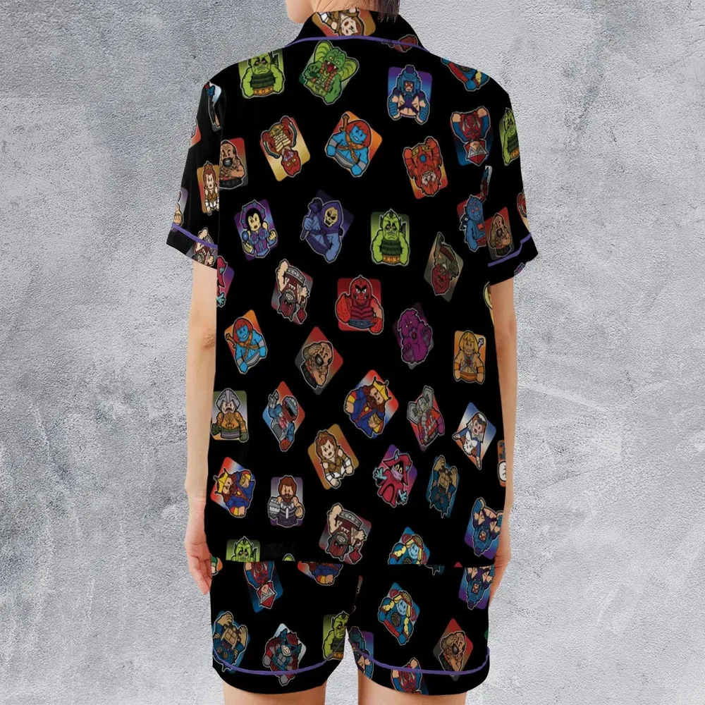 Retro Hero Masters of the Universe Satin Short-Sleeve Pajamas Set - 2