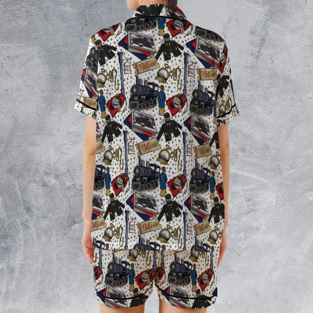 The Polar Express Christmas Movie Satin Short-Sleeve Pajamas Set - 2
