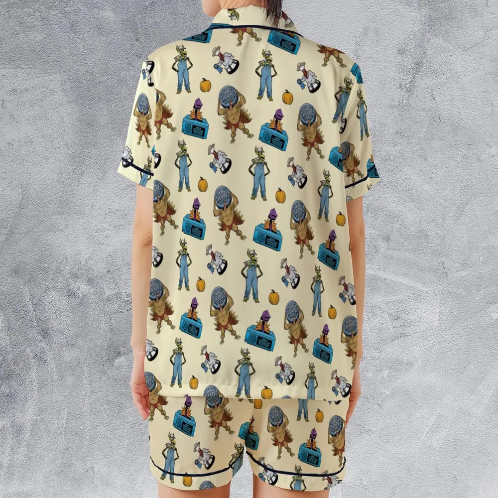 Turkey Day Marathon Telethon MST3K Satin Short-Sleeve Pajamas Set - 2