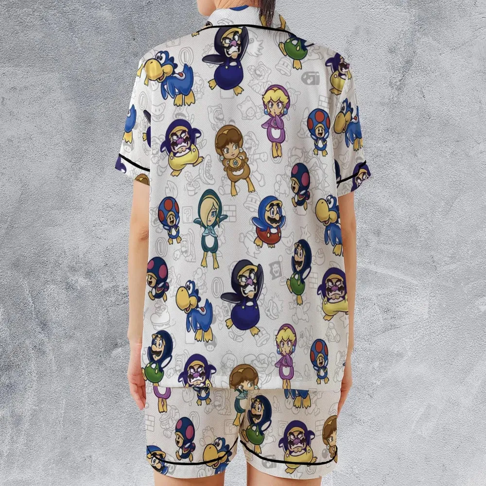 Penguin Party Super Mario Satin Short-Sleeve Pajamas Set - 2