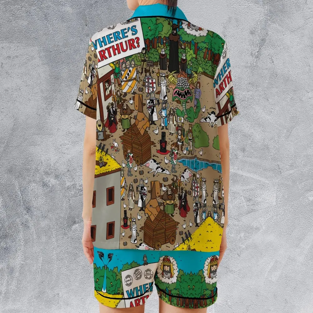 Where's Arthur Monty Python and the Holy Grail Satin Short-Sleeve Pajamas Set - 2
