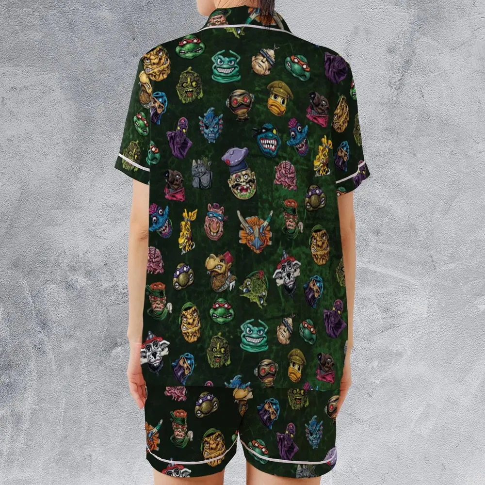 Good To Be Bad Guys Teenage Mutant Ninja Turtles Satin Short-Sleeve Pajamas Set - 2