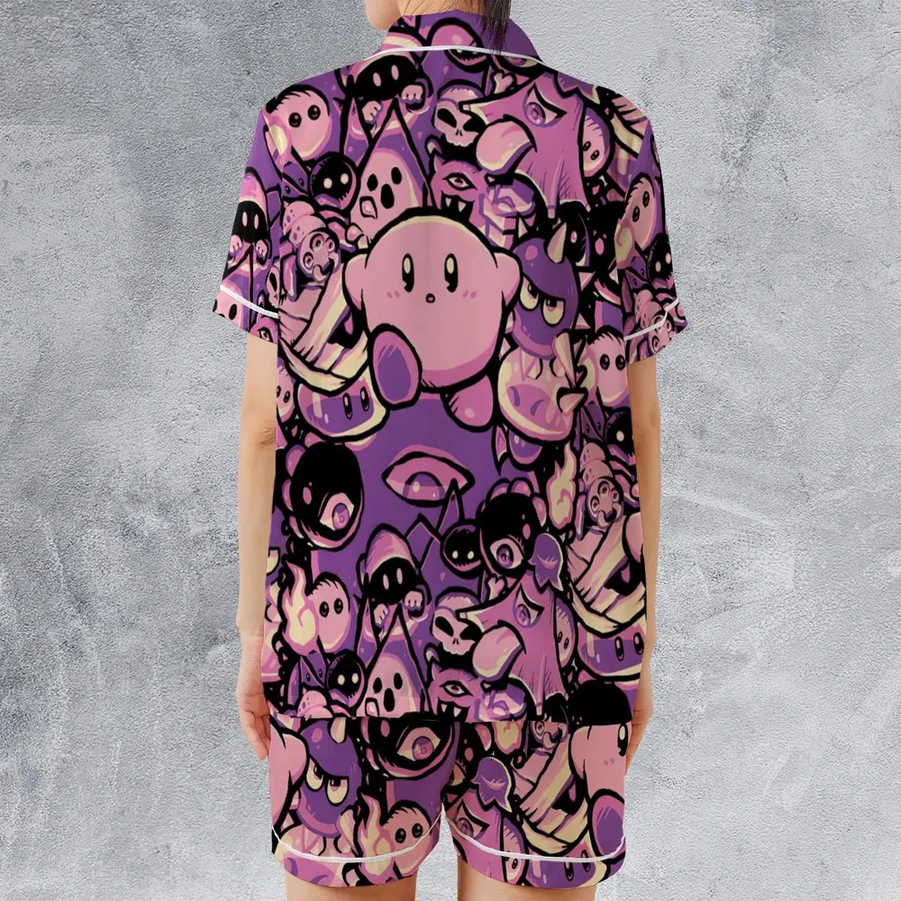 Nightmare Land Kirby Satin Short-Sleeve Pajamas Set - 2