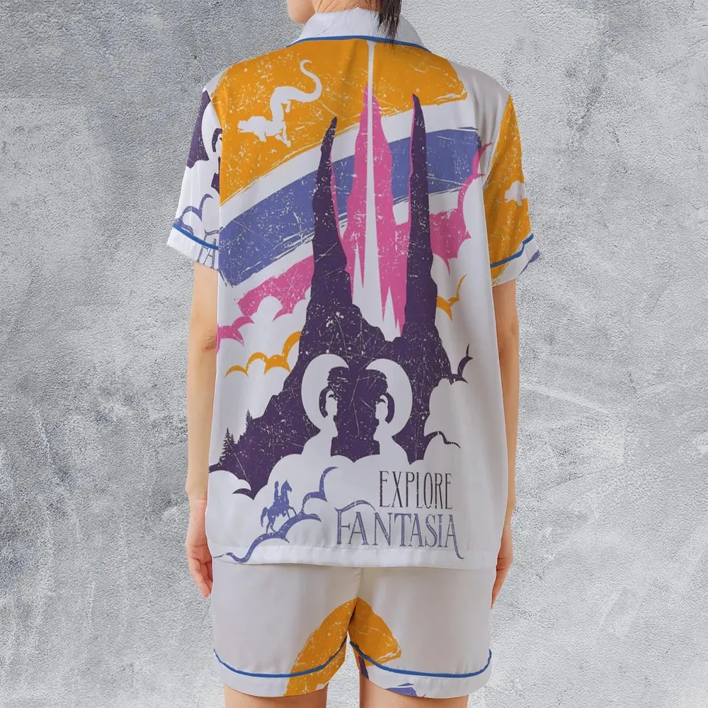 Fantasia Vintage 80s The NeverEnding Story Satin Short-Sleeve Pajamas Set - 2