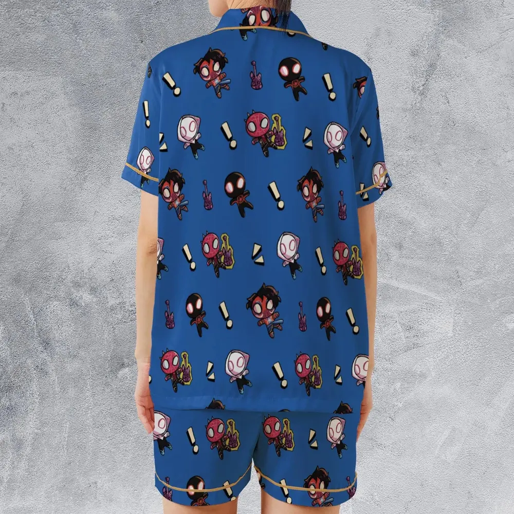 Spidey Sense Spider Man Satin Short-Sleeve Pajamas Set - 2
