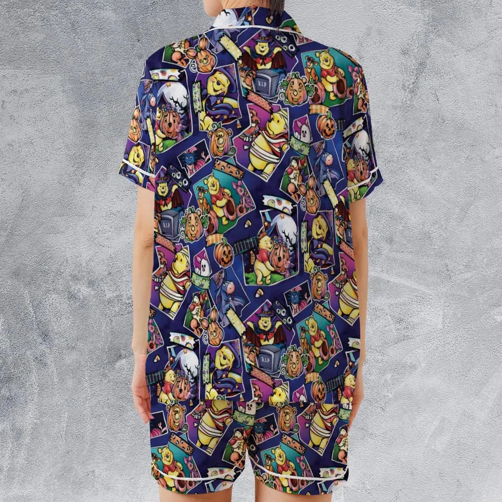 Pooh Bear Halloween Satin Short-Sleeve Pajamas Set - 2