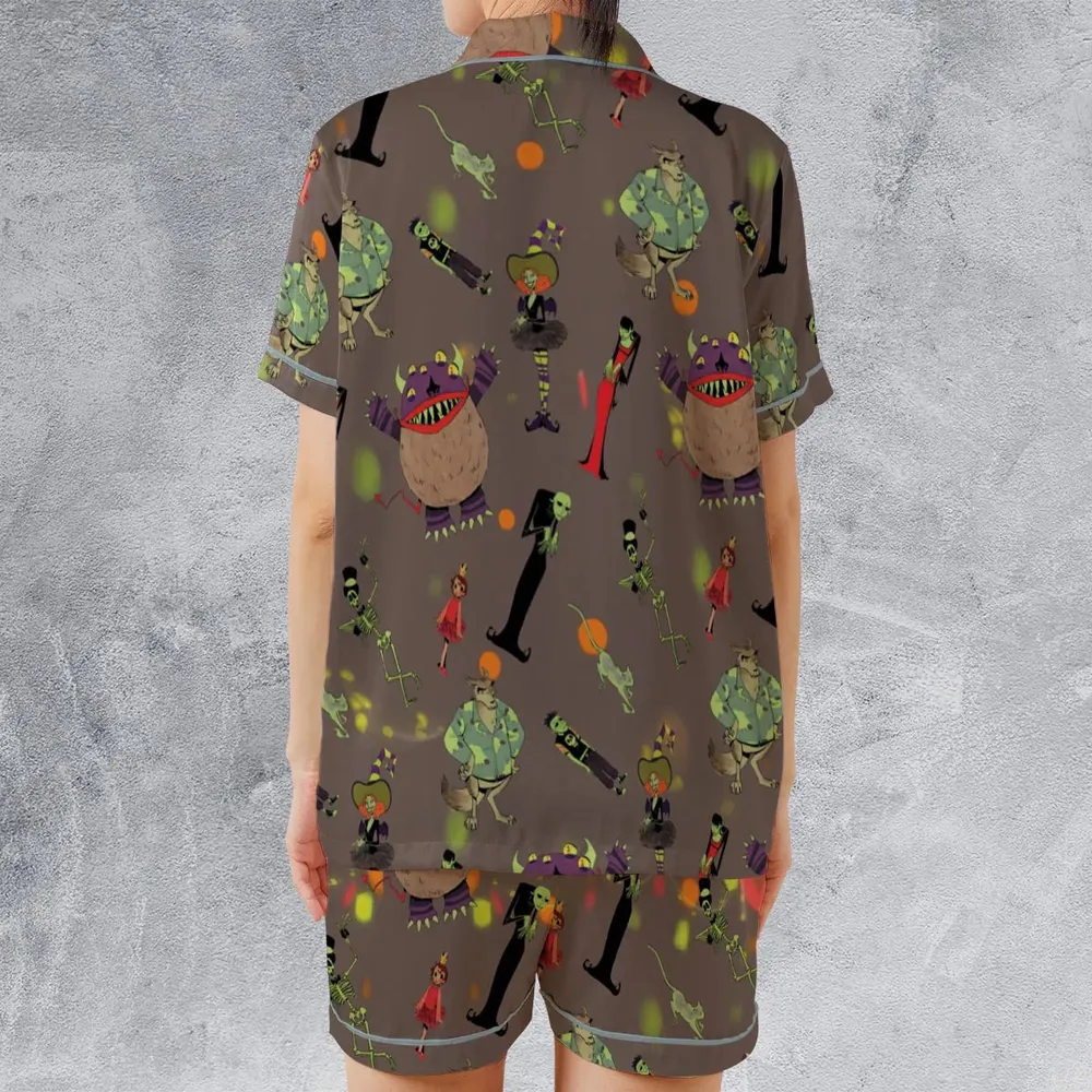 Scary Godmother Characters Satin Short-Sleeve Pajamas Set - 2