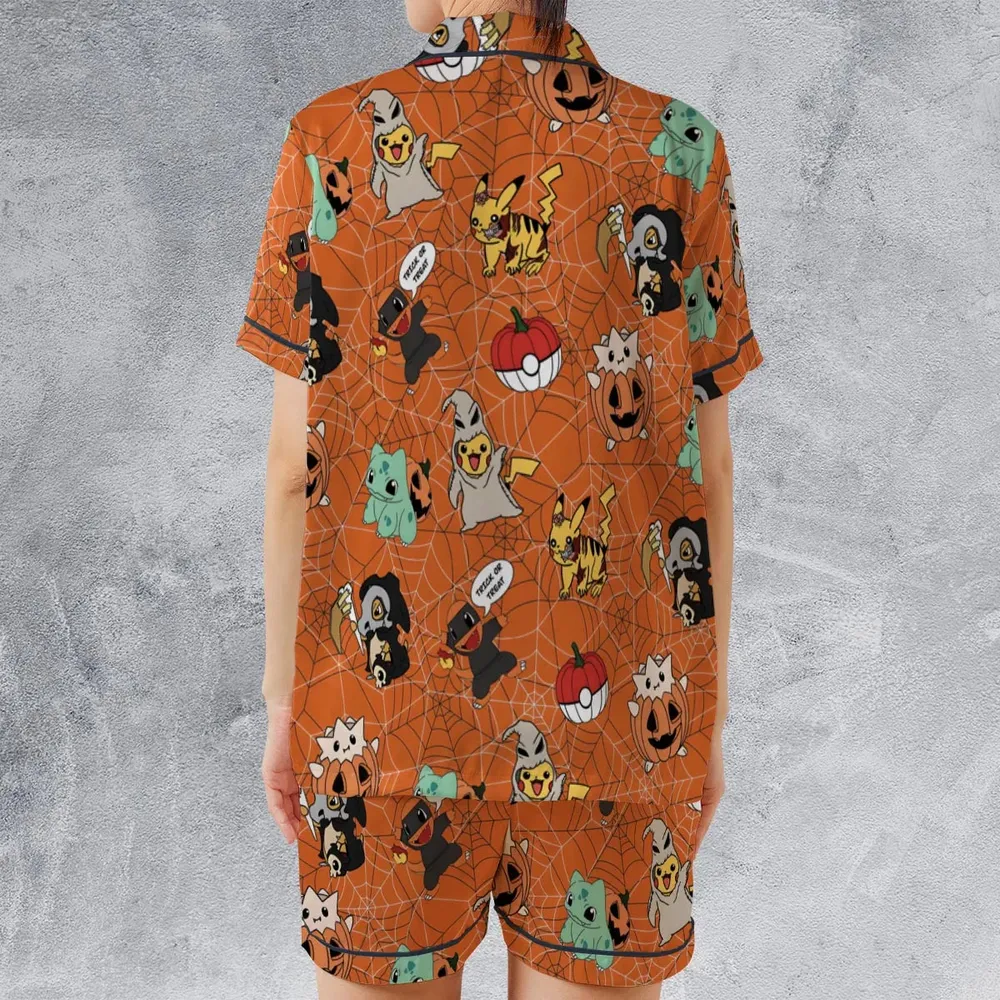 Pokeween Pokemon Satin Short-Sleeve Pajamas Set - 2