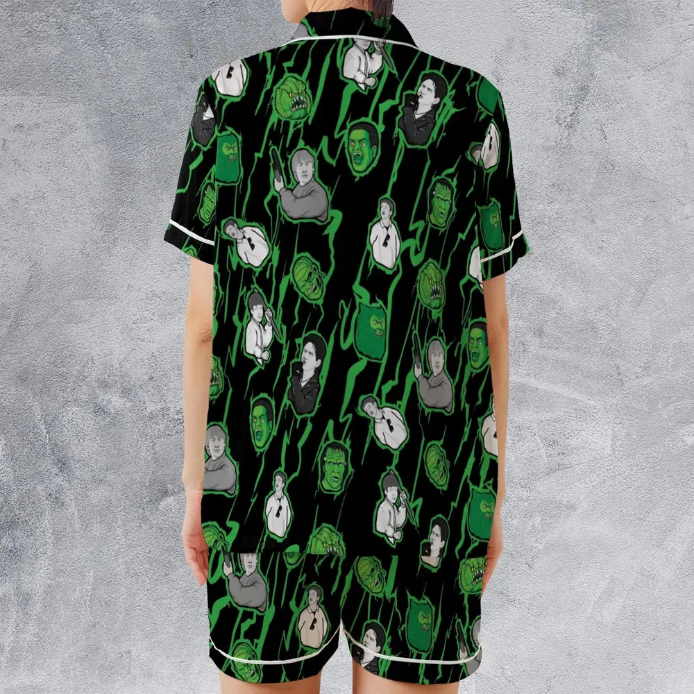 Classic Cult Monster Squad Satin Short-Sleeve Pajamas Set - 2
