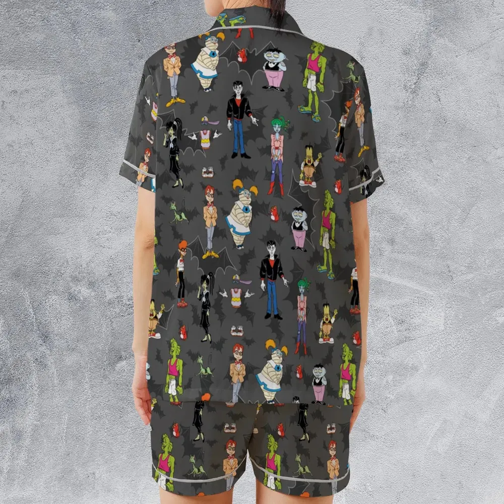 Gravedale High LineUp Satin Short-Sleeve Pajamas Set - 2