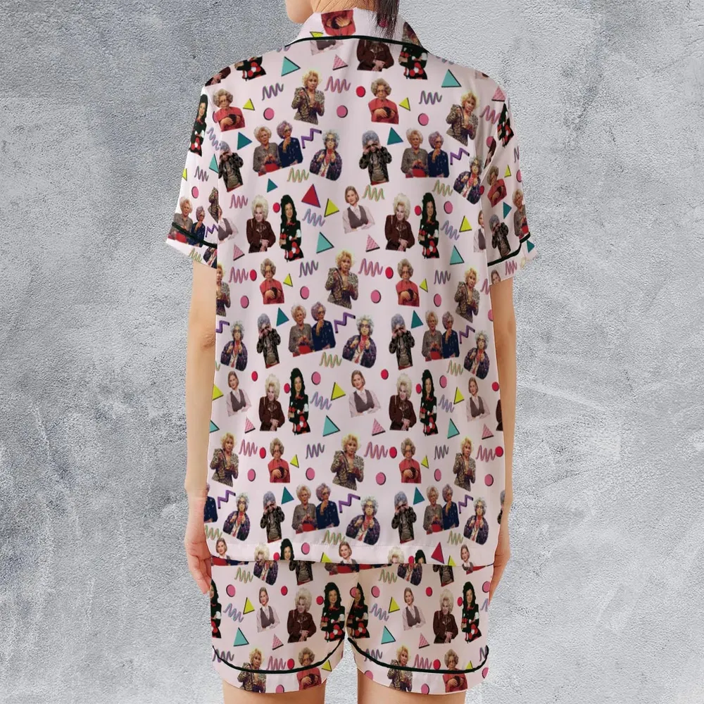 Judging You The Nanny Satin Short-Sleeve Pajamas Set - 2