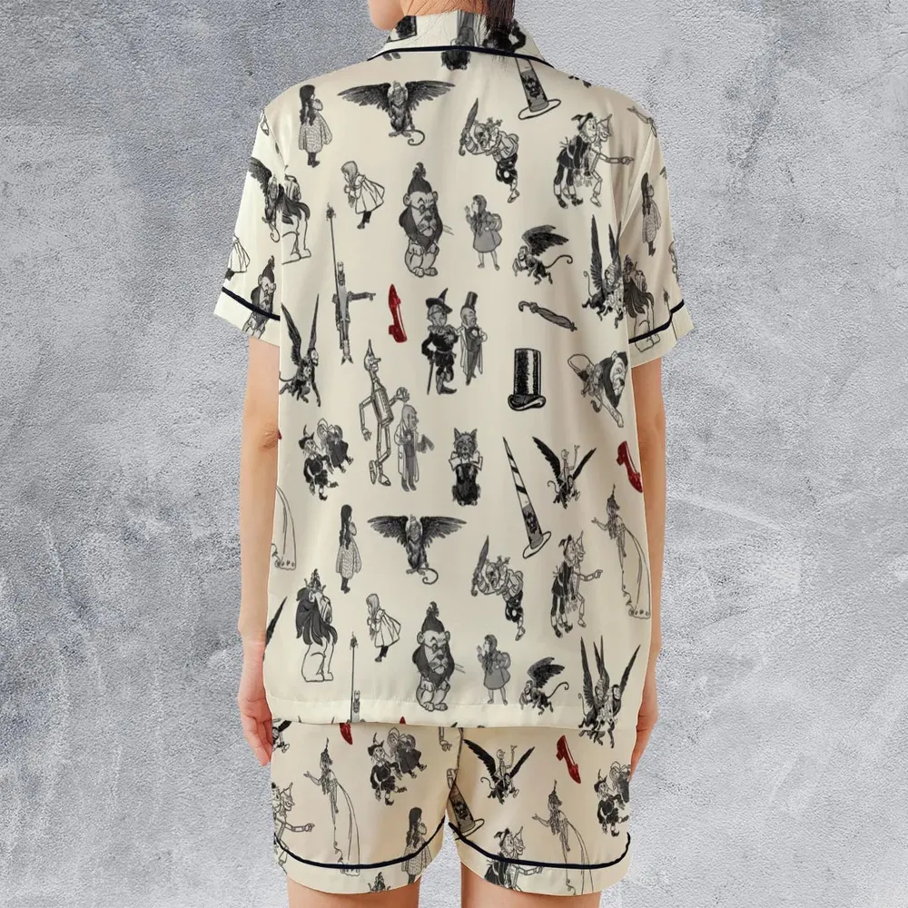 Wizard of Oz Vintage Adapt Satin Short-Sleeve Pajamas Set - 2