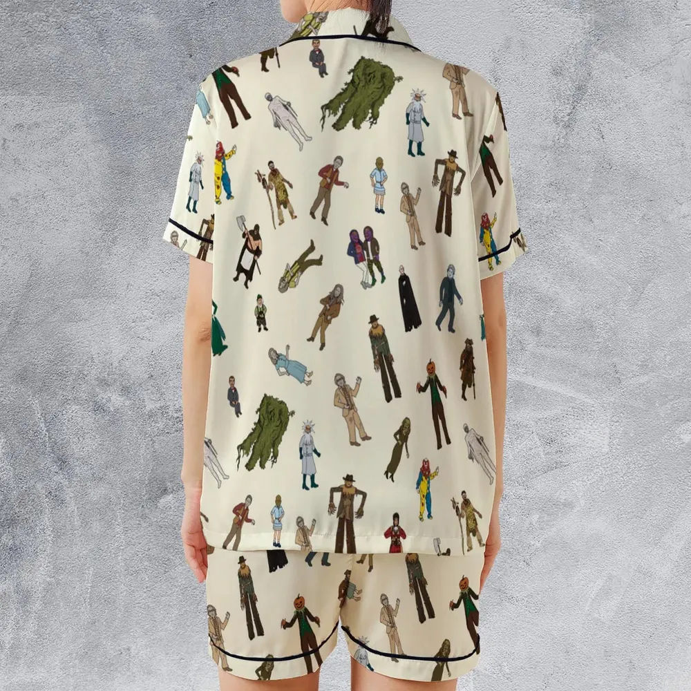 Monster Characters from Goosebumps Satin Short-Sleeve Pajamas Set - 2