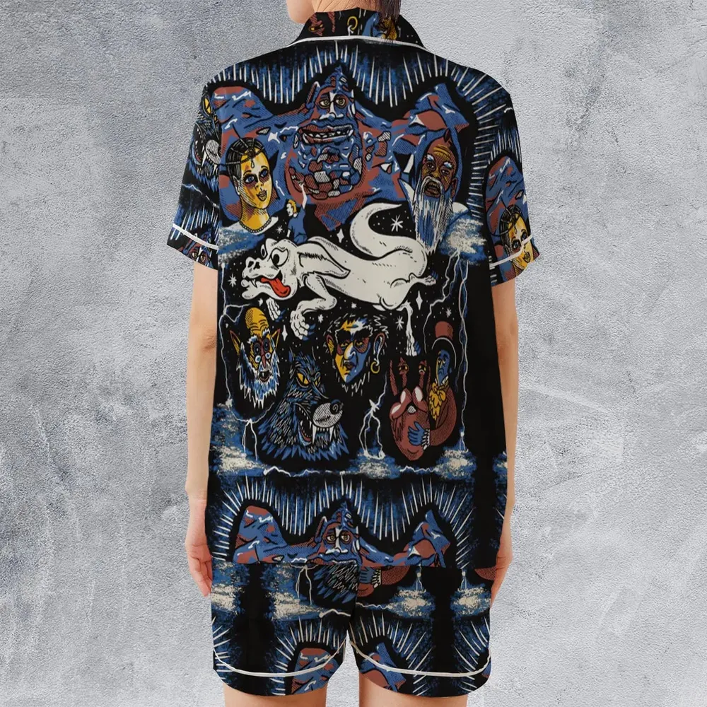 Mystery Falkor Neverending Story Satin Short-Sleeve Pajamas Set - 2