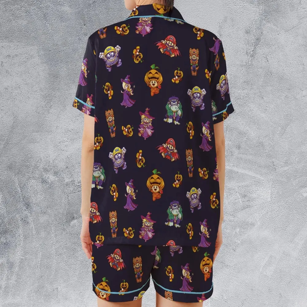 Gaming Ghosts Satin Short-Sleeve Pajamas Set - 2