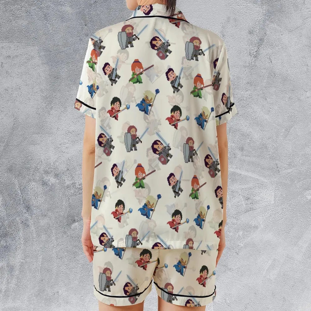 Pixel Fantasy Final Fantasy Satin Short-Sleeve Pajamas Set - 2
