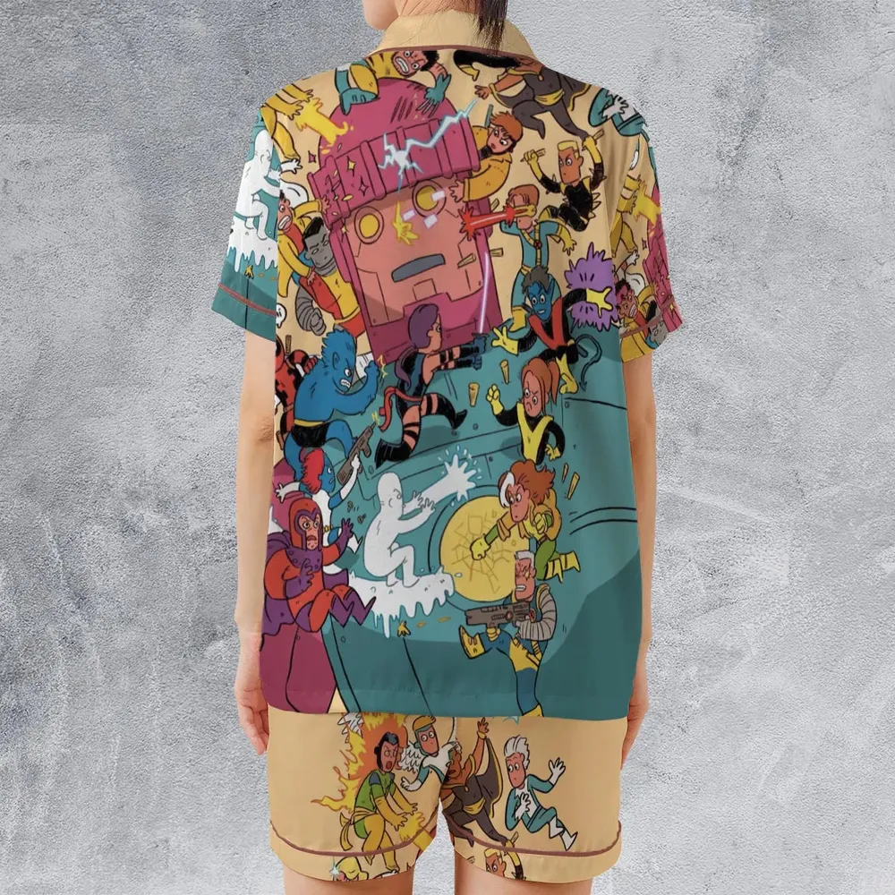Super Style X-Men Satin Short-Sleeve Pajamas Set - 2