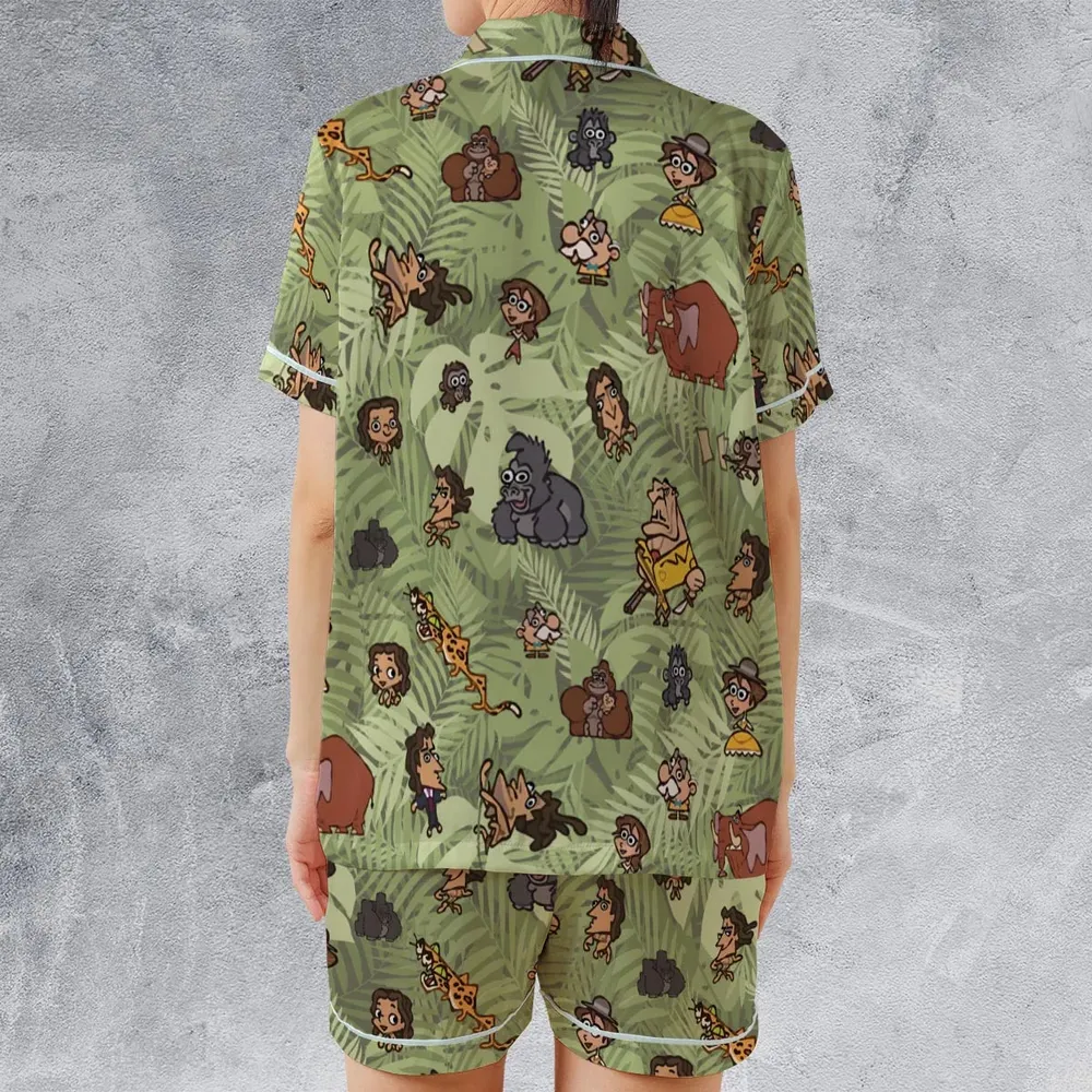 Tarzan Characters Satin Short-Sleeve Pajamas Set - 2