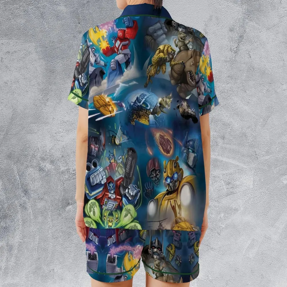 Beast Wars Satin Short-Sleeve Pajamas Set - 2