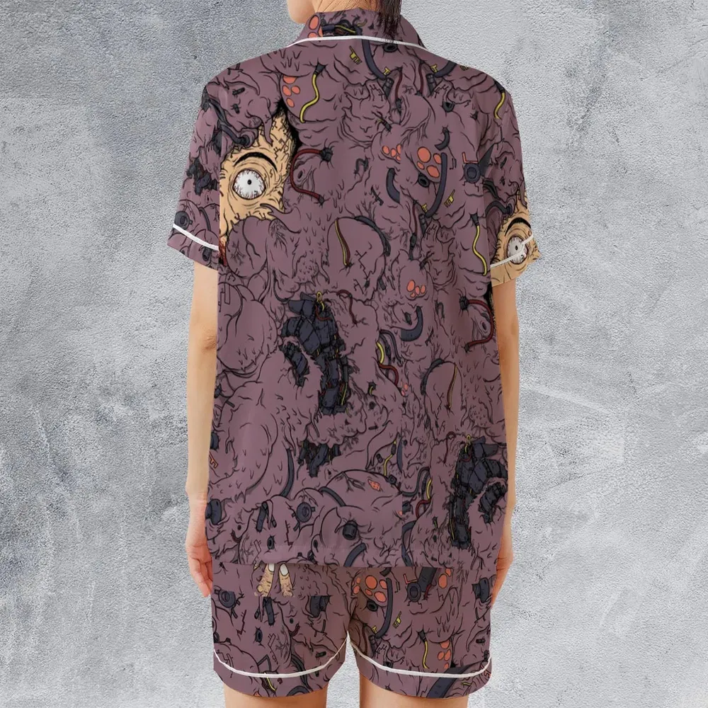 Uncontrollable Power Akira Satin Short-Sleeve Pajamas Set - 2