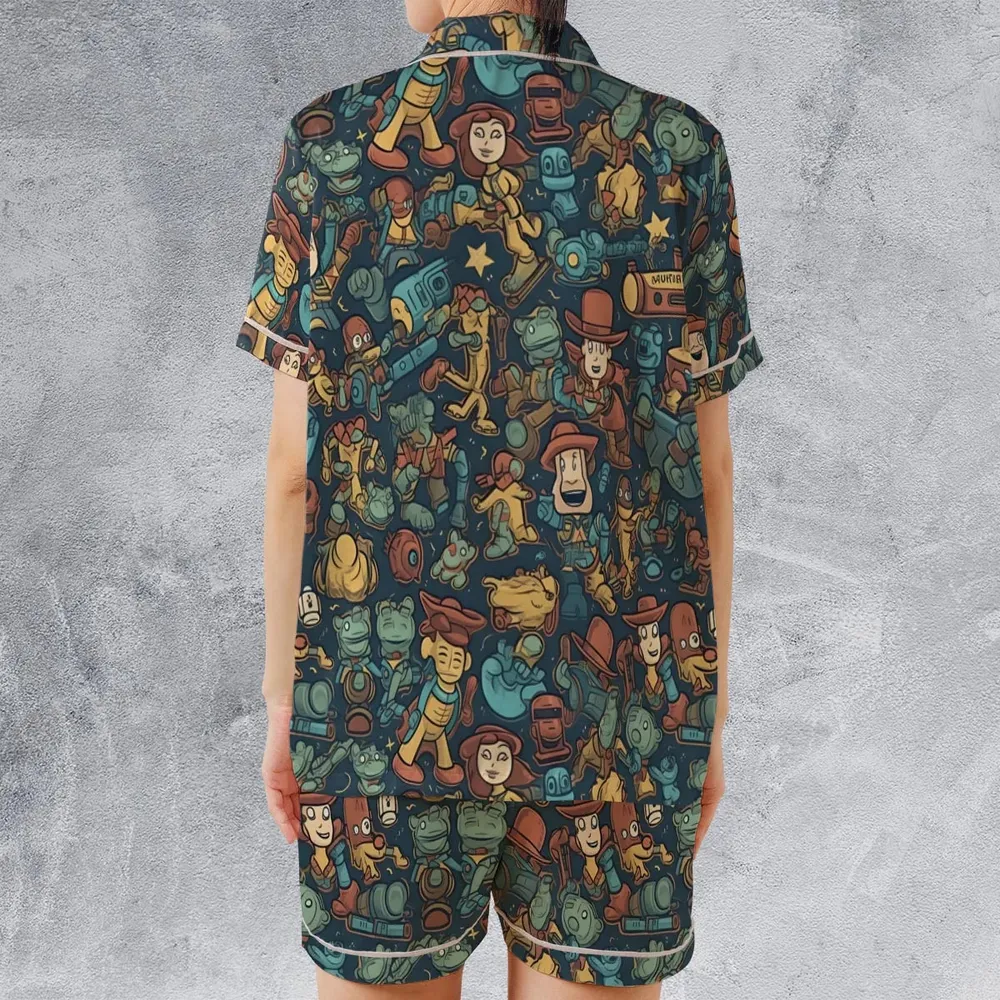 Story of Toy Cowboys Toy Story Satin Short-Sleeve Pajamas Set - 2