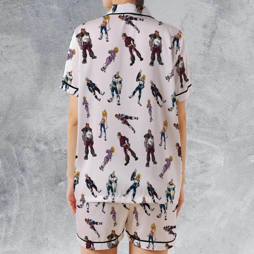Mighty Ducks The Animated Series Characters Satin Short-Sleeve Pajamas Set - 2