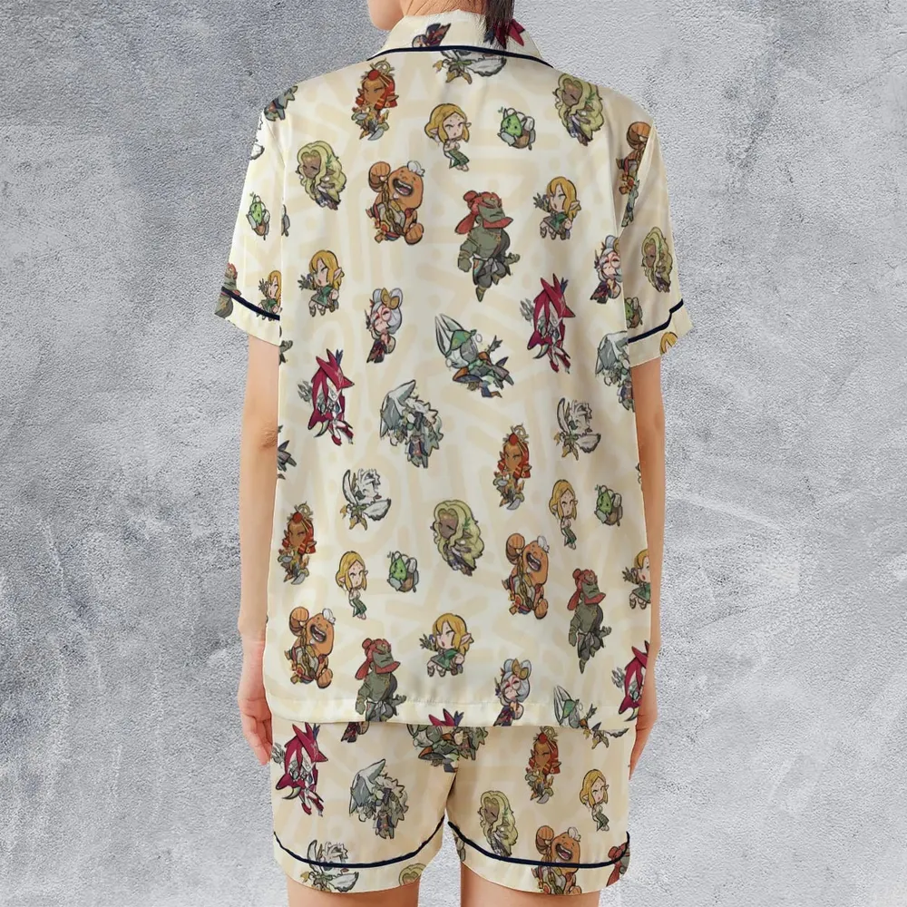 Link Look The Legend of Zelda Satin Short-Sleeve Pajamas Set - 2