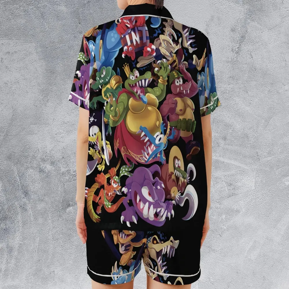 Krem Krew Donkey Kong Satin Short-Sleeve Pajamas Set - 2