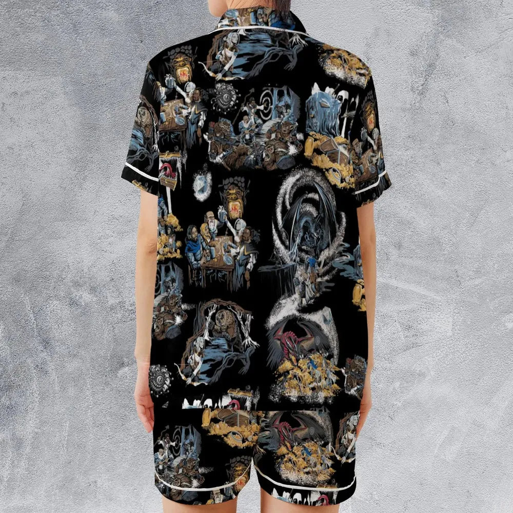 Recap DND Satin Short-Sleeve Pajamas Set - 2