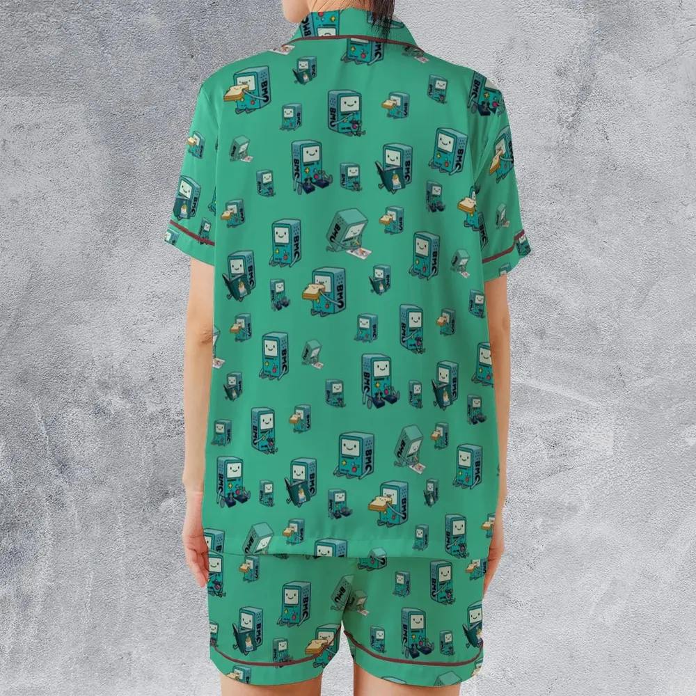 BMO World Adventure Time Satin Short-Sleeve Pajamas Set - 2