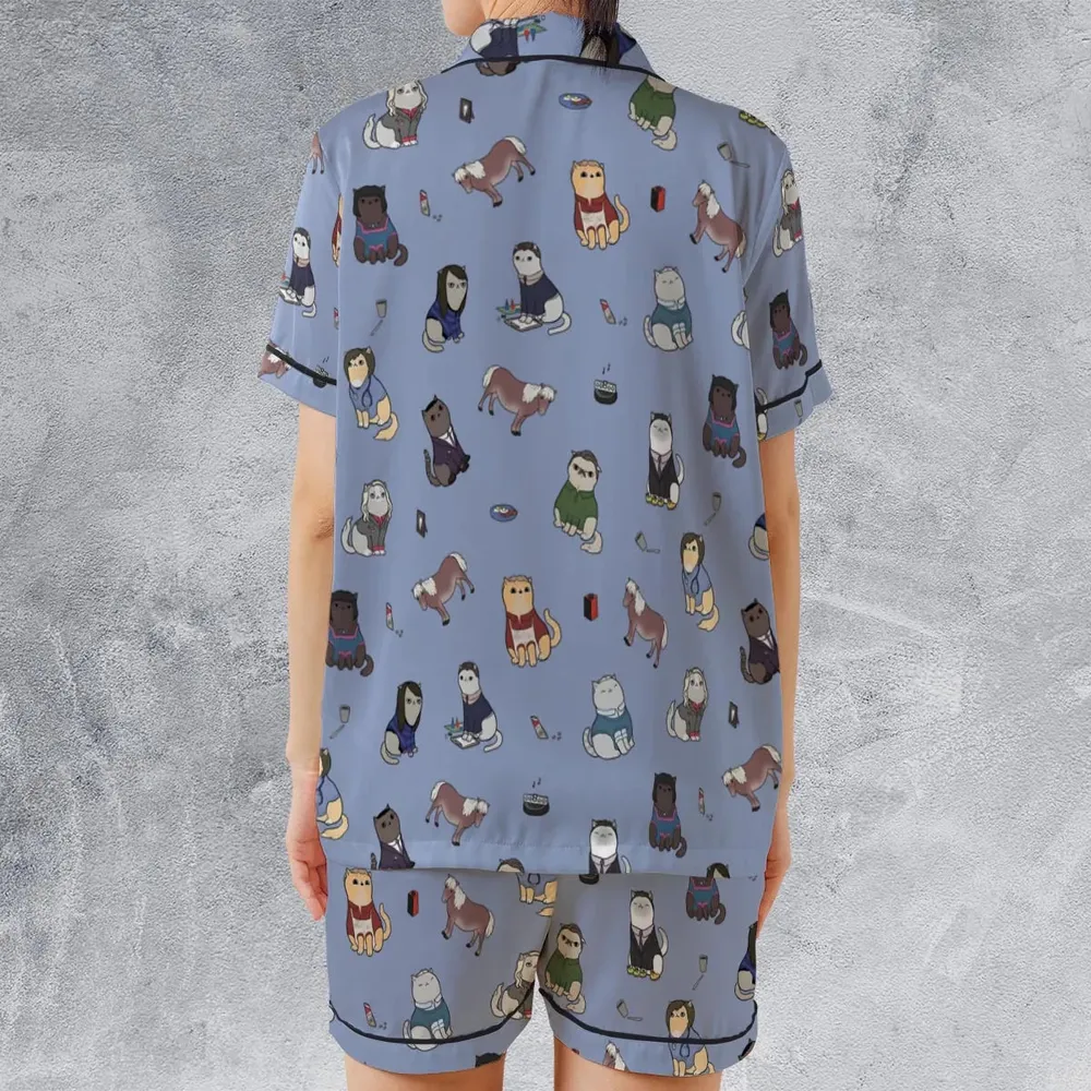 Purrs and Recreation Parks and Recreation Satin Short-Sleeve Pajamas Set - 2