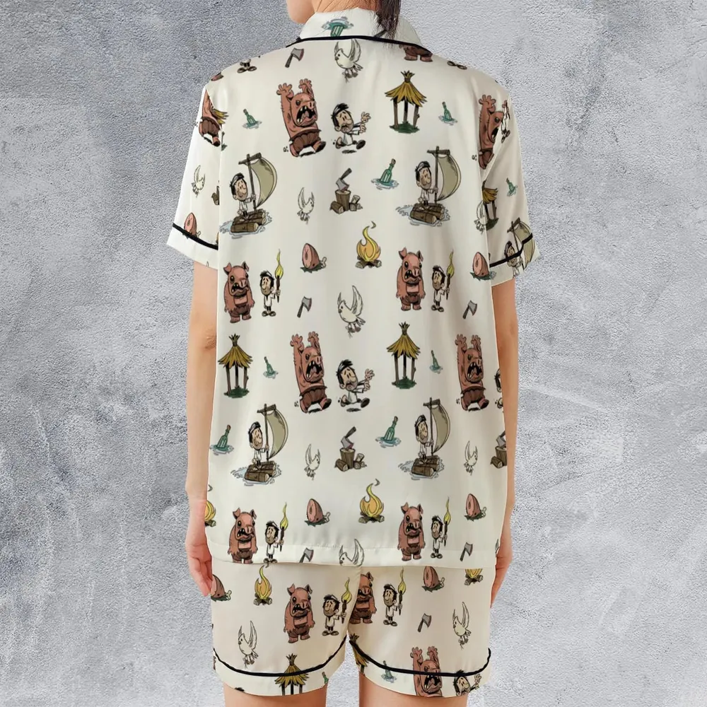 Don't Starve Collection Satin Short-Sleeve Pajamas Set - 2