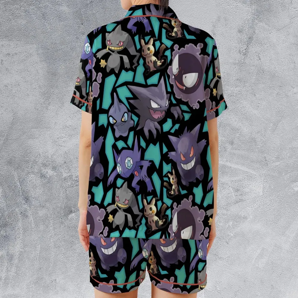 Ghost Type Pokemon Satin Short-Sleeve Pajamas Set - 2