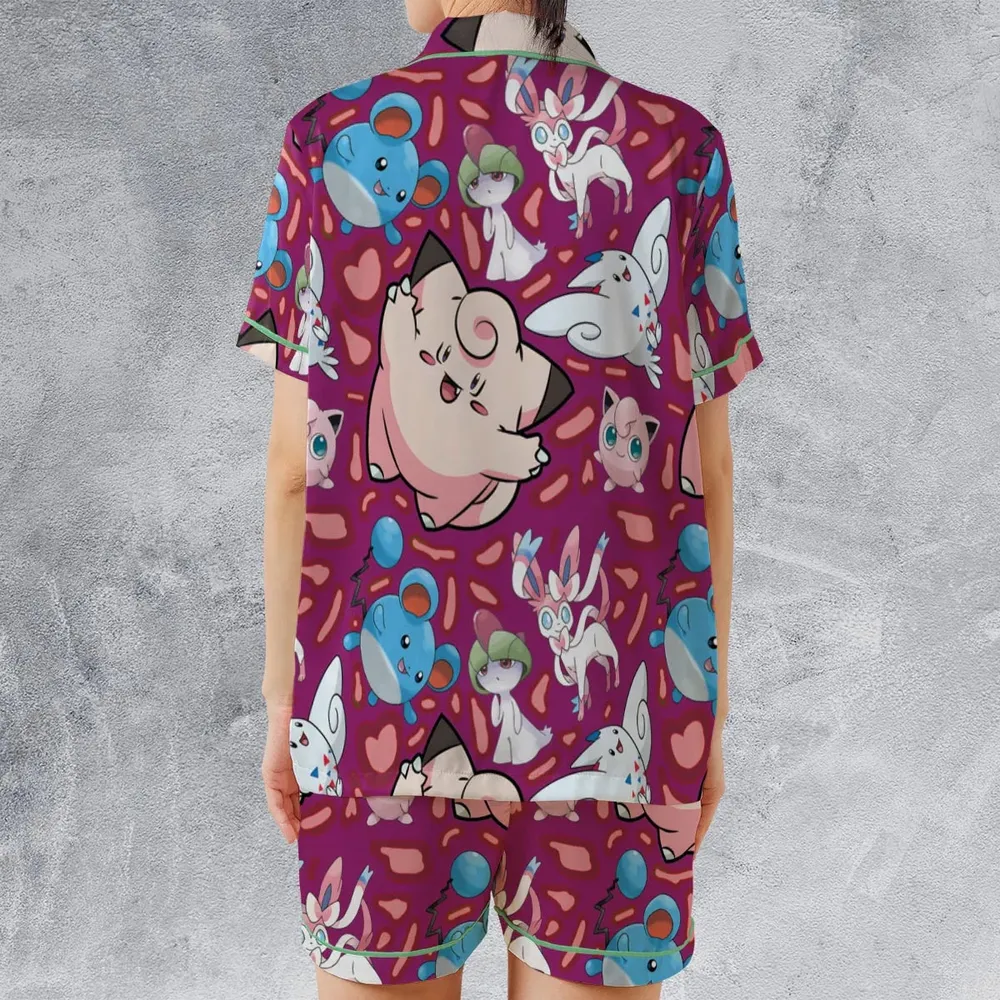 Fairy Type Pokemon Satin Short-Sleeve Pajamas Set - 2