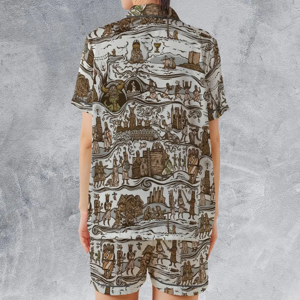 The Tapestry Journey Monty Python Satin Short-Sleeve Pajamas Set - 2