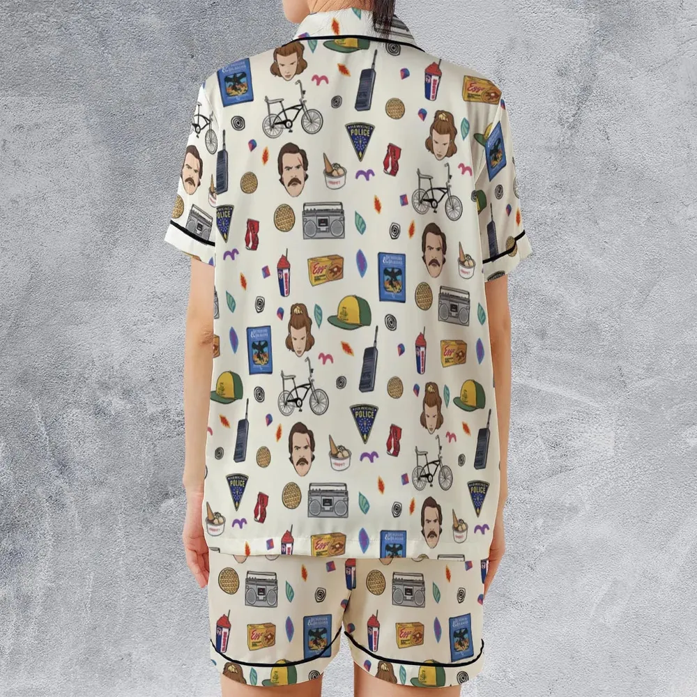 Stranger Things Collection Satin Short-Sleeve Pajamas Set - 2