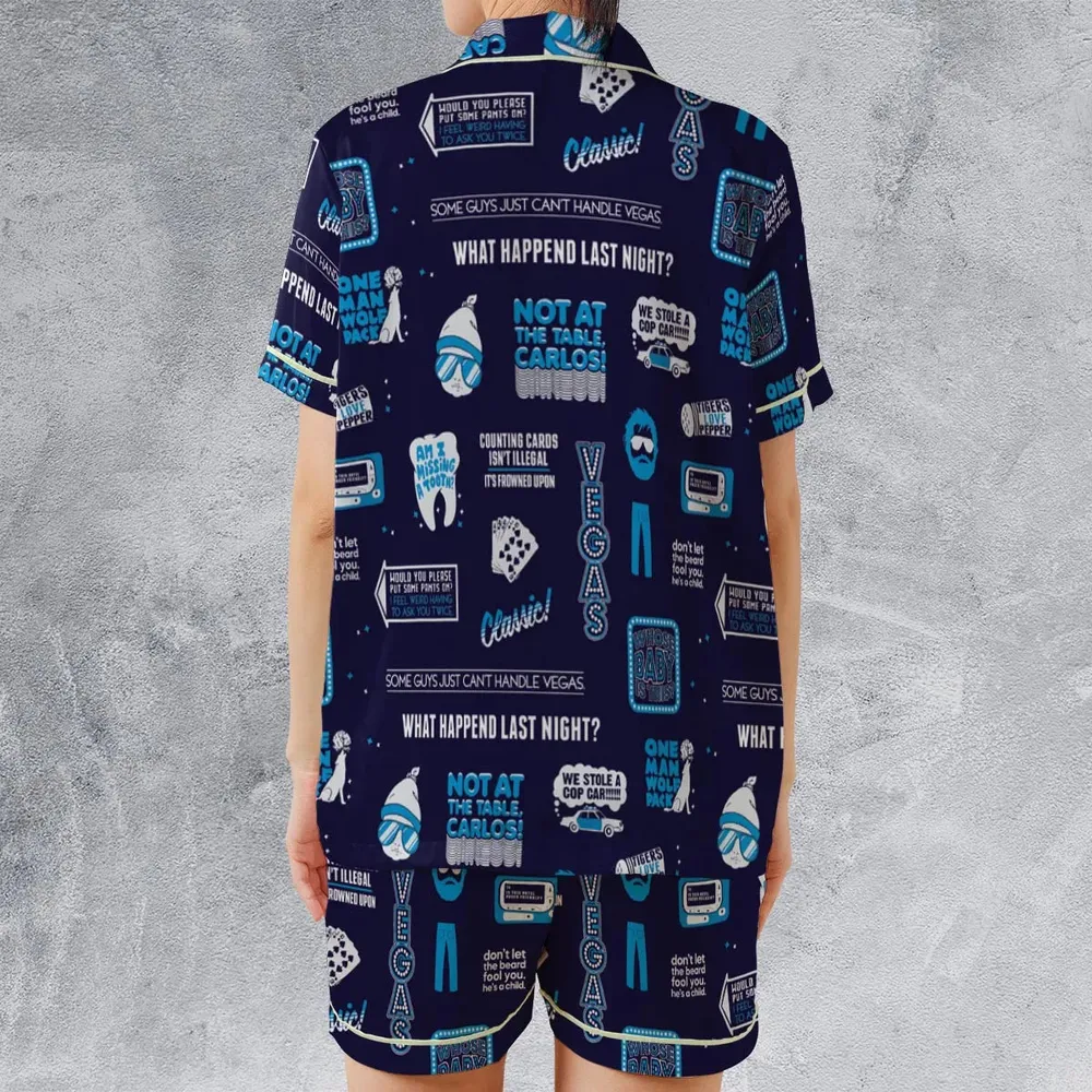 What Happened Last Night The Hangover Satin Short-Sleeve Pajamas Set - 2