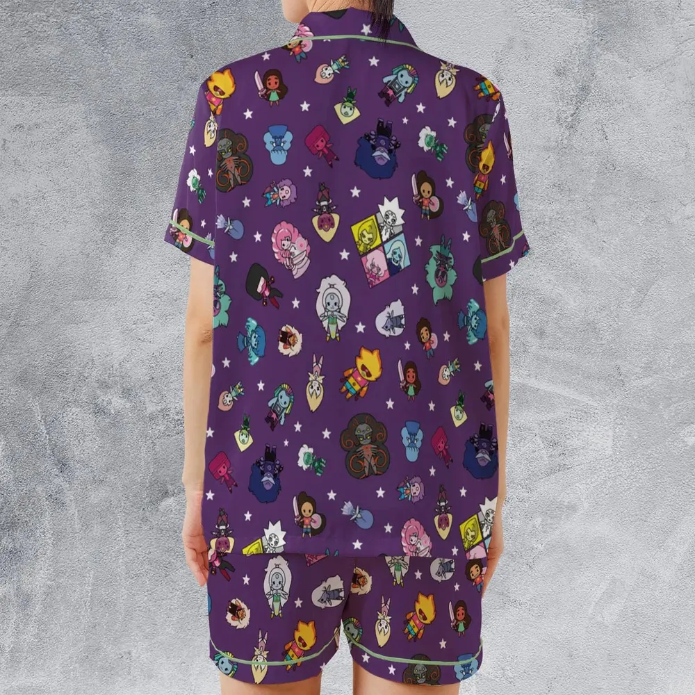 Crystal Gems Steven Universe Satin Short-Sleeve Pajamas Set - 2