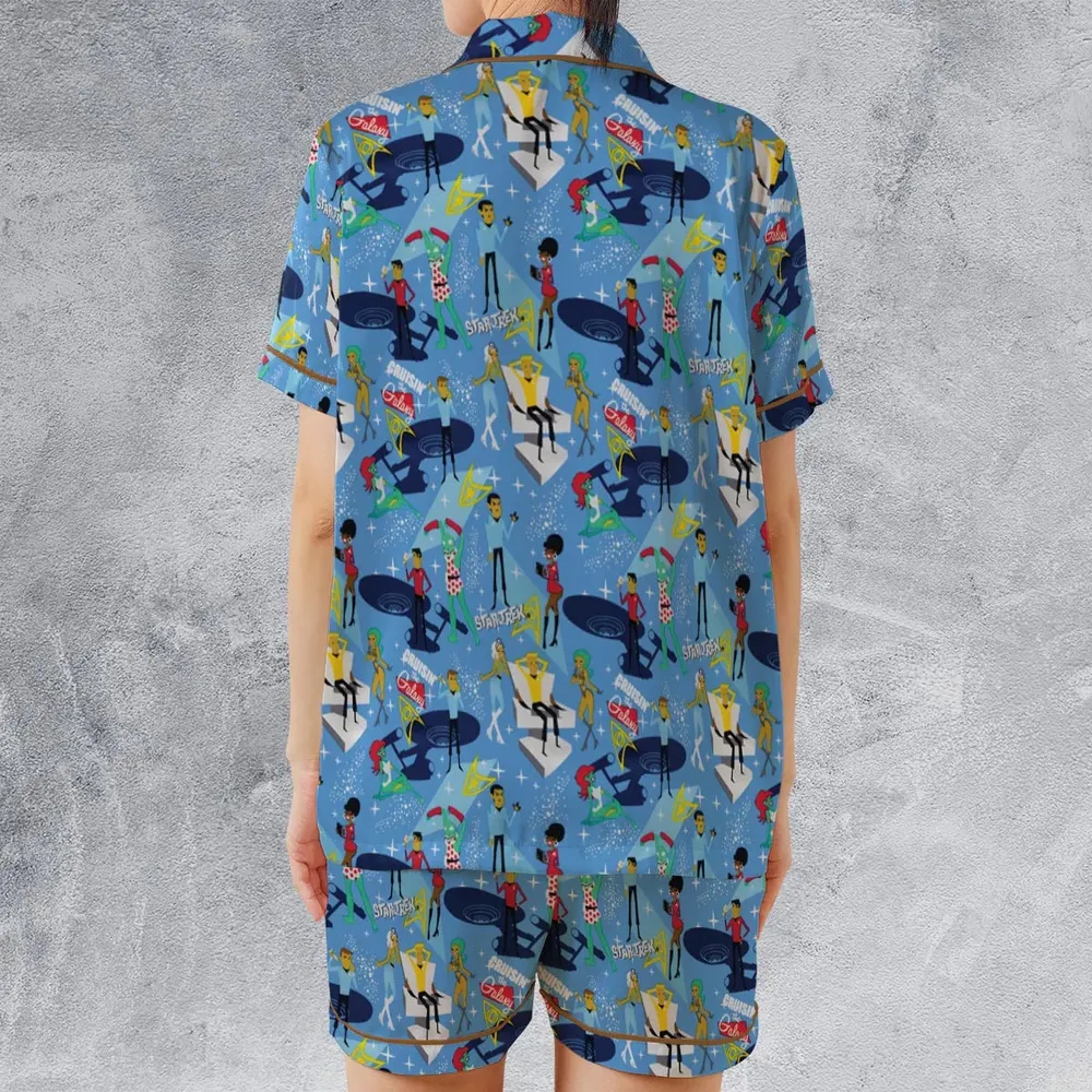 Cruisin' The Galaxy Star Trek Satin Short-Sleeve Pajamas Set - 2