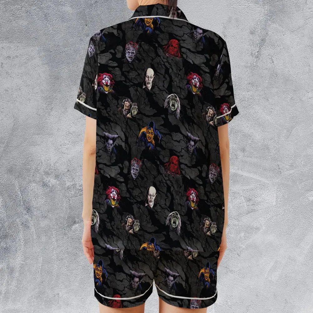 Cult Movie Characters Ghastly Grinner Nosferatu Satin Short-Sleeve Pajamas Set - 2