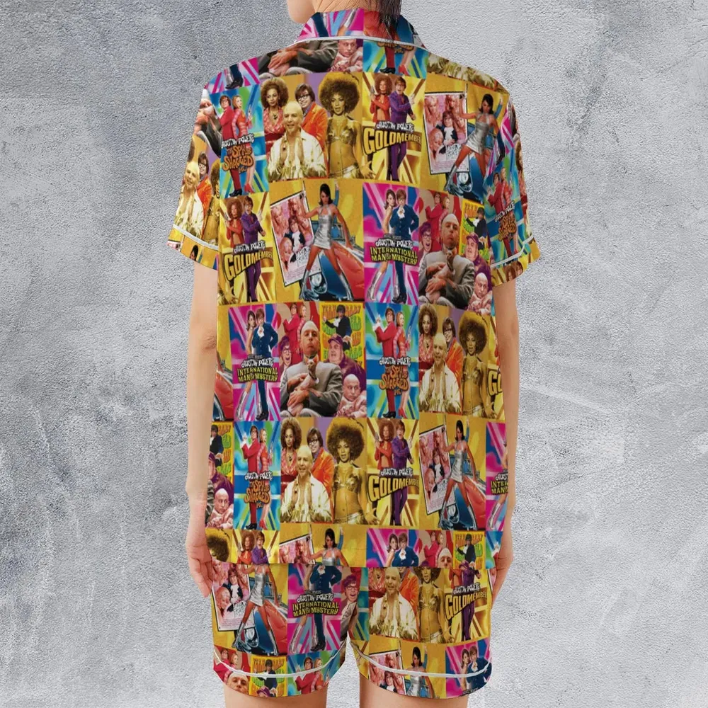 Austin Powers Gold Member Satin Short-Sleeve Pajamas Set - 2