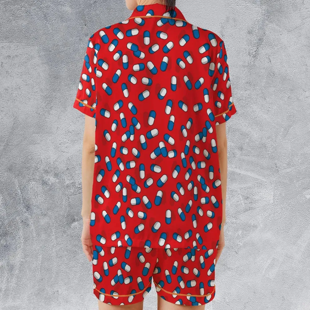 The Capsules Akira Pattern Satin Short-Sleeve Pajamas Set - 2