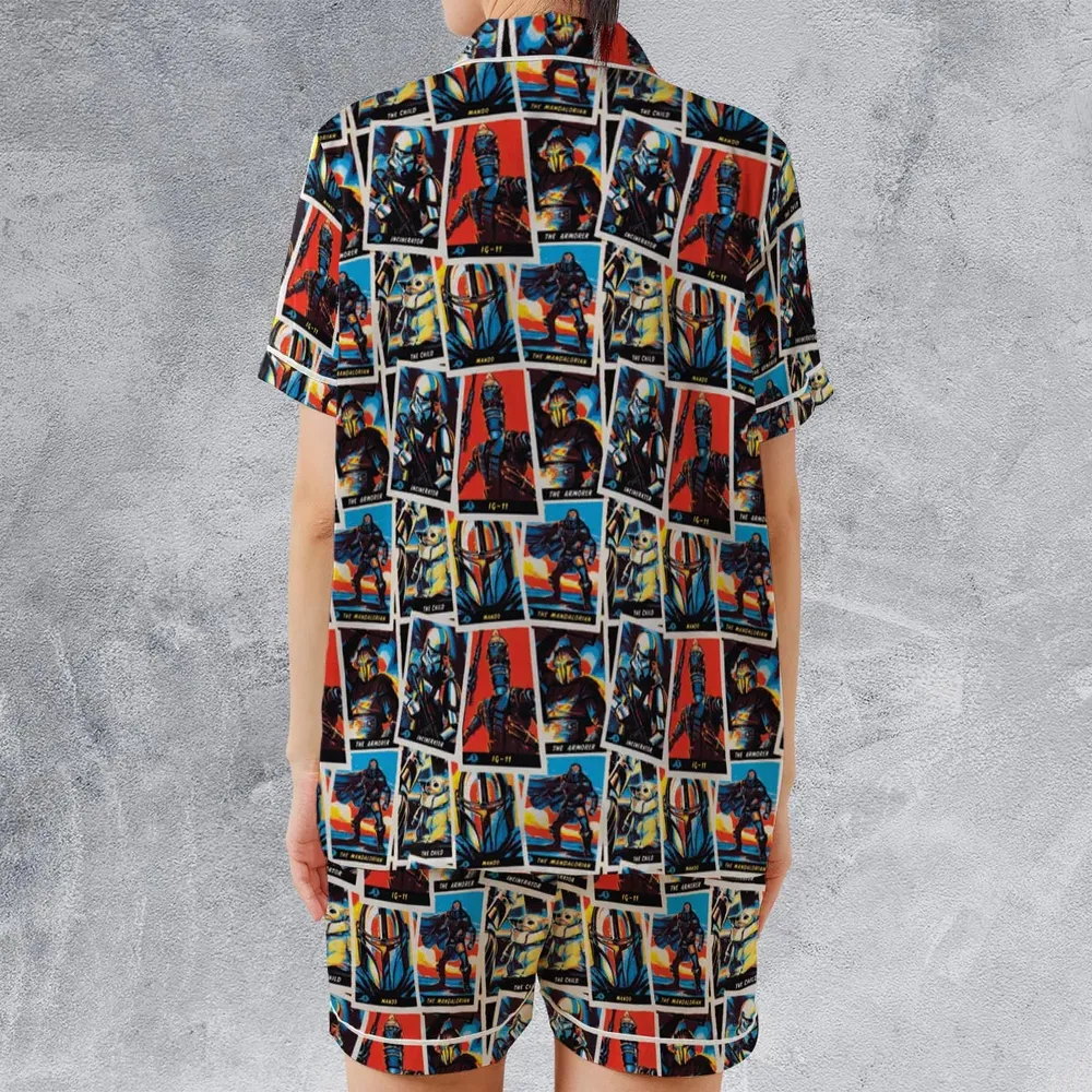 This Is The Way The Mando Pattern Satin Short-Sleeve Pajamas Set - 2