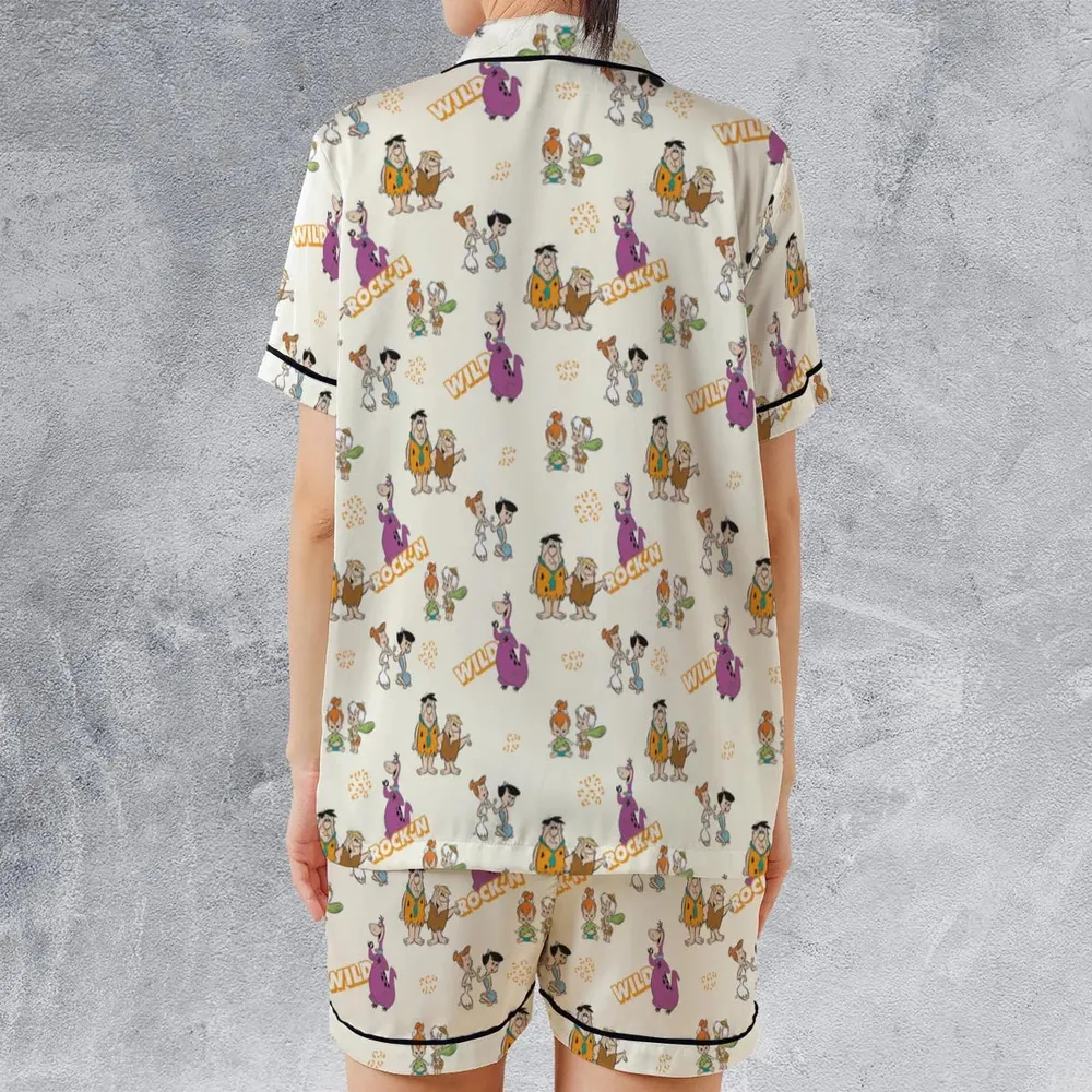 Rock'n The Flintstones Satin Short-Sleeve Pajamas Set - 2