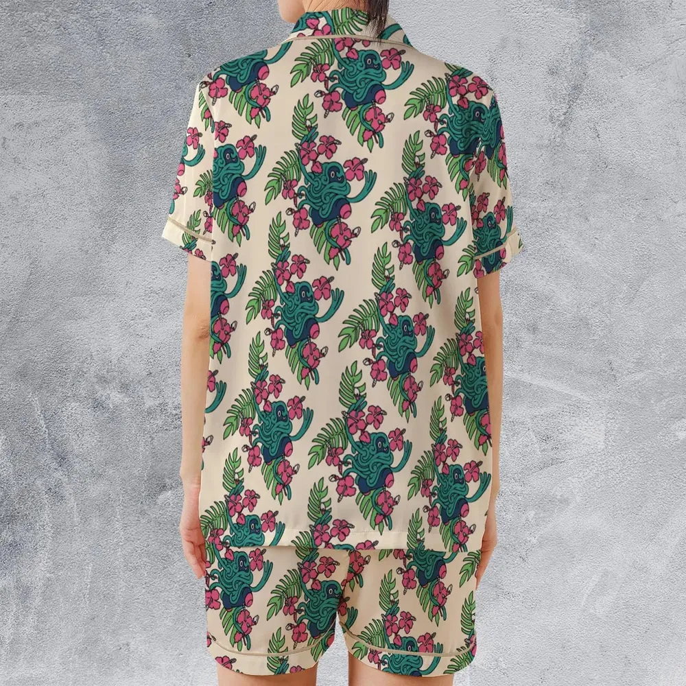 Tropical Tangrowth Pokemon Satin Short-Sleeve Pajamas Set - 2